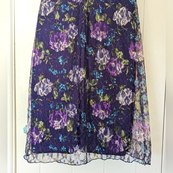 VTG Necessary Objects 90sY2K Mesh Lace Feminine Fairycore Whimsigoth Dress S - Picture 7 of 8